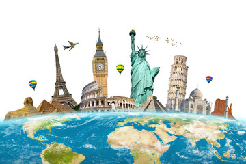 Wall Mural - Famous monuments of the world