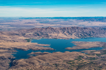 Aerial view on the way from Kayseri to Istanbul