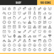 Baby icons. Vector illustration.