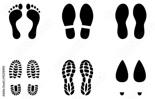 Fotomural image of six simple silhouette. No effects used.