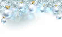 Christmas Bauble Background Top Border
