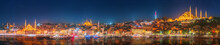 Panorama Os Istanbul And Bosporus At Night