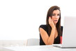 © Spectral-Design - Young woman scared by online content.