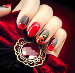 Halloween nail art design. Nail polish