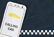 Taxi cellphone application vector illustration