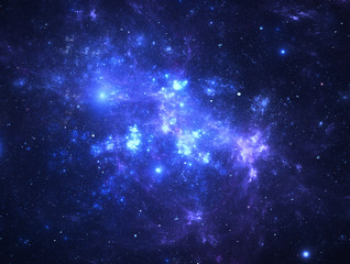 Wall Mural - dark deep space starfield