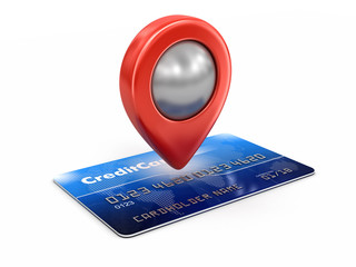 Poster - Credit Card  and Pointer (clipping path included)