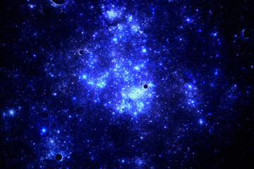 Wall Mural - dark deep space starfield