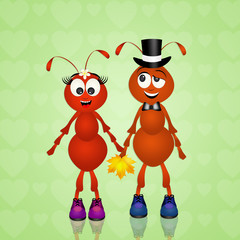 Sticker - ants in love