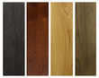 four colours of wood