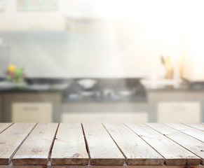 Table Top And Blur Interior Background