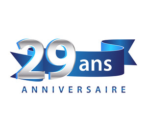 29 Ruban Bleu logo Anniversaire