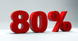 80 percent discount icon on white background