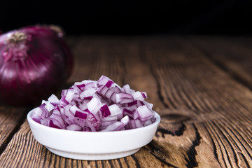 Bowl with (diced) Red Onions