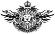 Lion On Shield Insignia