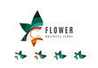 © antishock - Set of abstract flower logo business icons