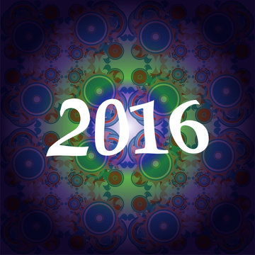 Happy new year 2016 creative greeting card design