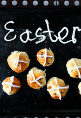 Canvas Print - easter hot cross buns