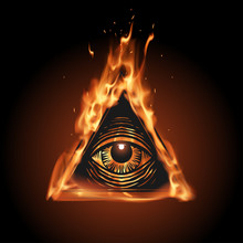 All Seeing Eye In Flame