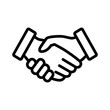 © martialred - Business agreement handshake line art icon for apps and websites