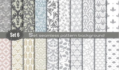 vector damask seamless pattern background.pattern swatches included for illustrator user, pattern sw
