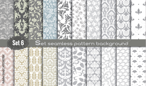Materiał do szycia Wektor barok bezszwowe wzór background.pattern próbki załączone dla użytkownika programu illustrator, wzorków, zawarte w pliku, dla Twojej wygody.