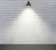 Brick wall, wooden floor and the light