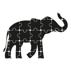 elephant of the puzzle. logo