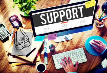 Poster - Support Assistance Aid Community Motivation Team Concept