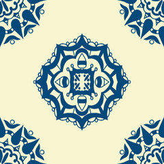 Wall Mural - seamless blue pattern