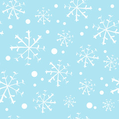 Wall Mural - seamless snow vector background