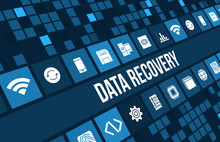 Data Recovery Concept Image With Business Icons And