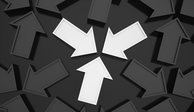 Business arrow icon concept rendered