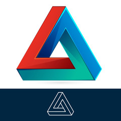 Wall Mural - Abstract triangle vector logo