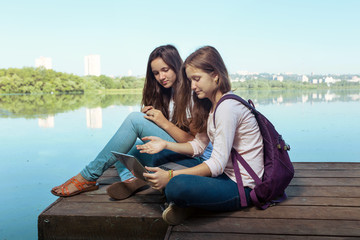 Wall Mural - Two teenage girls