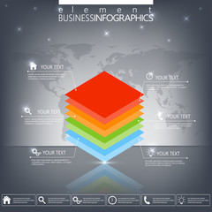 Aufkleber - Modern infographic vector template . Can be used for workflow