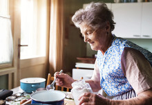 Senior Woman Baking 