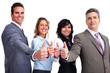 © grinny - Happy business people with thumbs.