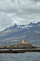 Poster - Leuchtturm bei Djupivogur, Island