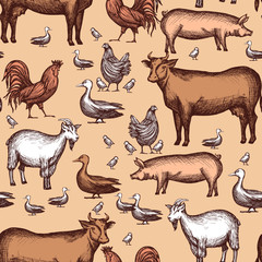 Canvas Print - Farm Seamless Pattern