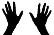 © Africa Studio - Silhouettes of hands, isolated on white