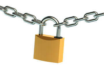 Poster - padlock and chain