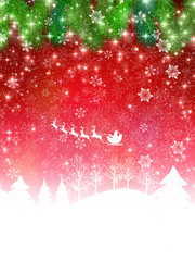 Wall Mural - 雪　クリスマス　モミの木