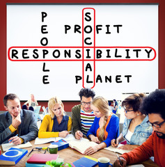 Canvas Print - Social Responsibility Reliability Dependability Ethics Concept
