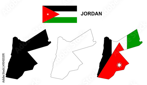 Jordan map vector, Jordan flag vector, isolated Jordan - Buy this stock  vector and explore similar vectors at Adobe Stock | Adobe Stock