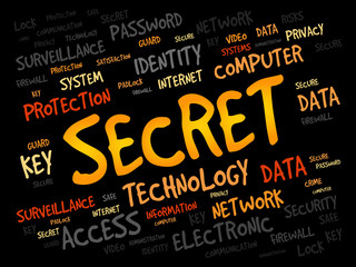 Poster - SECRET word cloud, business concept