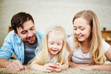 Wall Mural - Family on the floor