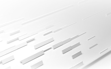 Poster - White geometric architectural construction background - 3D render