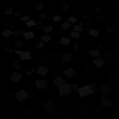 Poster - Abstract black cubes geometric background - 3D render