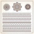 Set of pattern brushes in ethnic style